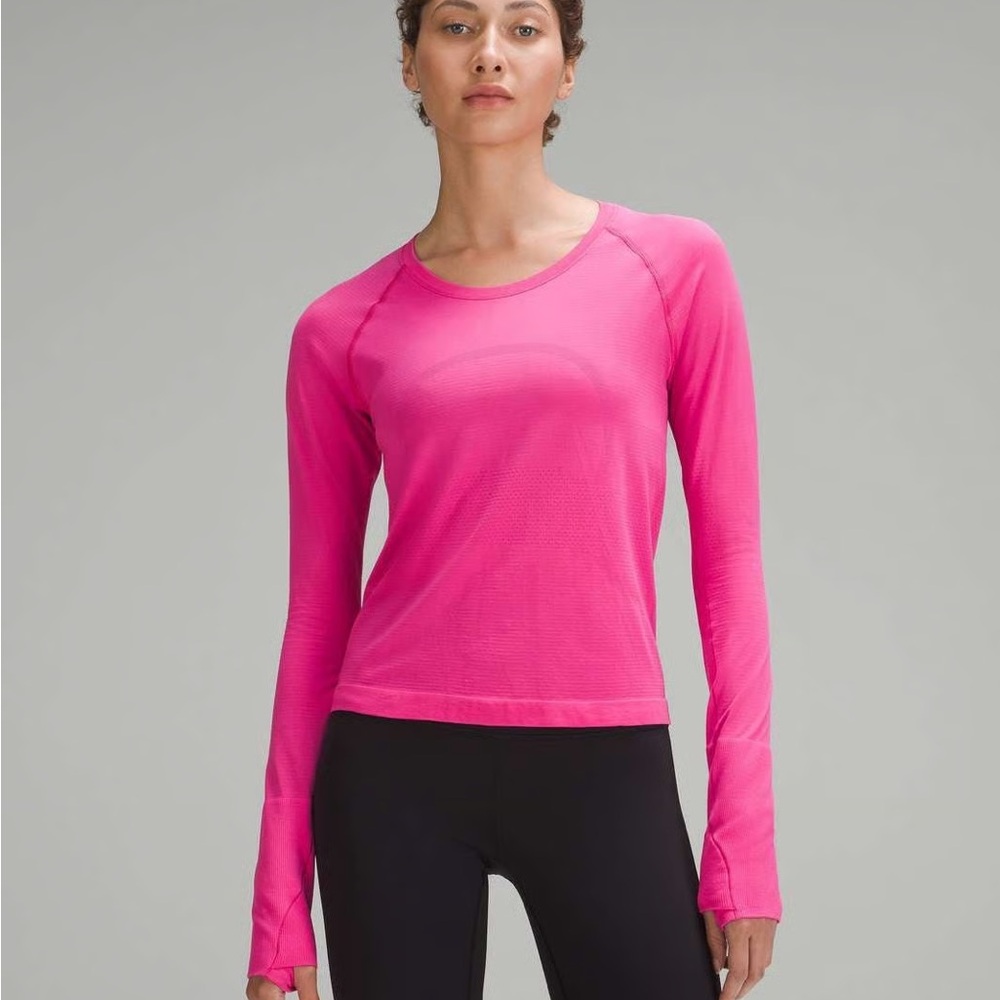 Lululemon Swiftly Tech Long Sleeve Race Length 2.0 Sonic Pink Size 6 *worn once*